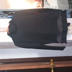 Under armour sweatshirt, black with white lettering. Woman's mall.. like new.